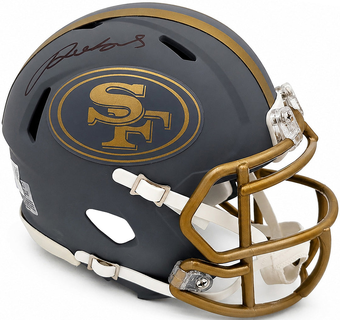 Deebo Samuel Signed 49ers Slate Gray Speed Mini Helmet Fanatics Holo
