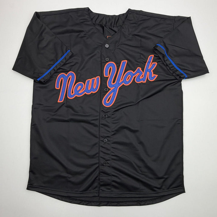 Autographed/Signed Marcus Semien New York Black Baseball Jersey Beckett BAS COA