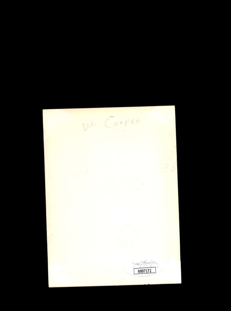 Walker Cooper JSA Coa Signed Vintage 4x5 1940s St Louis Cardinals Original Photo