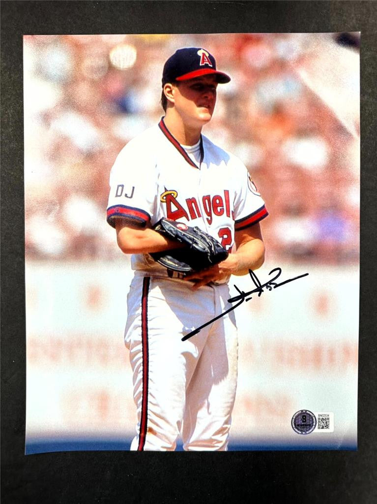Jim Abbott signed Anaheim Angels 8x10 Photo autograph ~ Beckett BAS