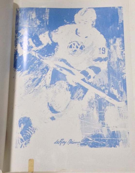 Bryan Trottier 1976 Rookie Ny islanders Leroy Neiman Litho 3 Color Key poster