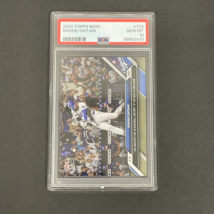 2024 Topps Now #723 Shohei Ohtani PSA GEM MT 10 Custom Display Frame Dodgers