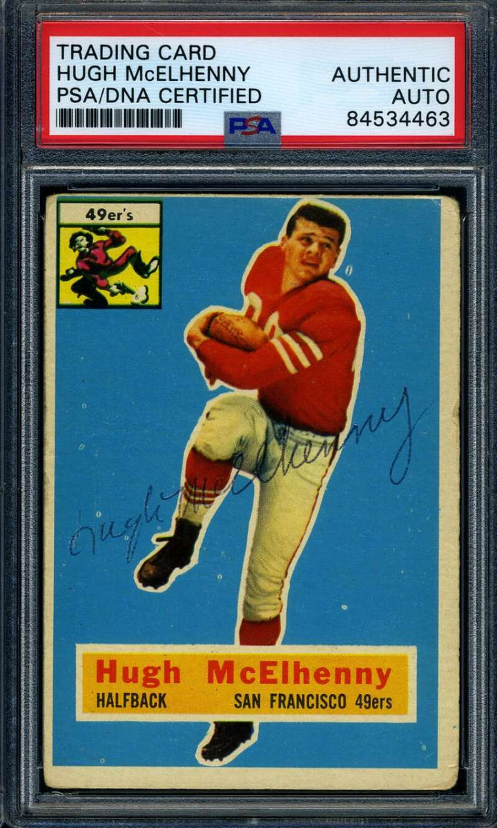 Hugh McElhenny PSA DNA Vintage Signed 1956 Topps Autograph