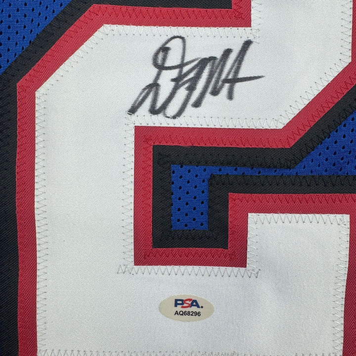 Autographed/Signed D.J. DJ Moore Buffalo Blue Football Jersey PSA/DNA COA
