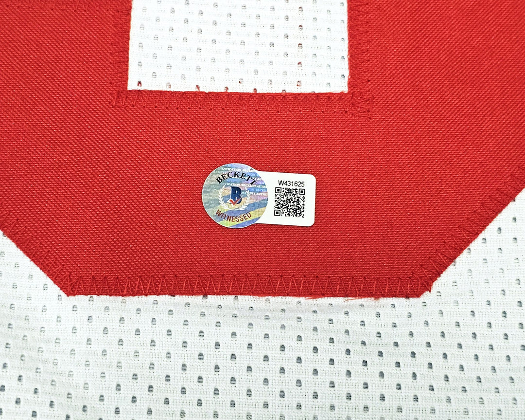 San Francisco 49ers Fred Warner Signed White Jersey Beckett Witness