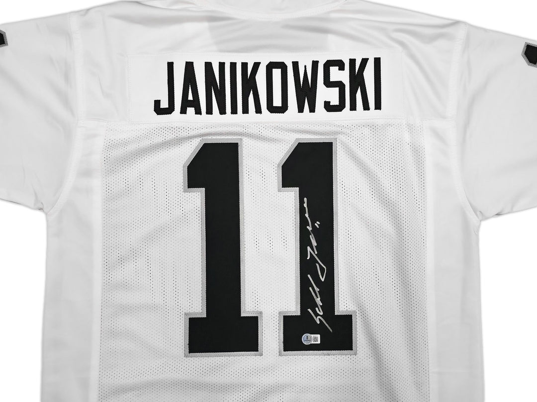 Oakland Raiders Sebastian Janikowski Signed White Jersey Beckett