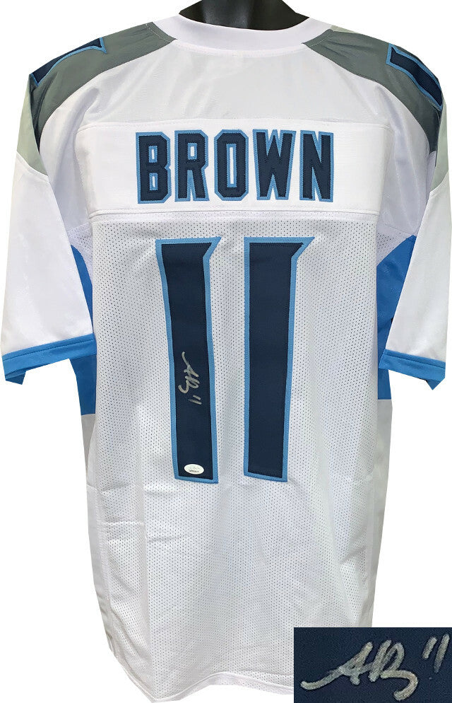 AJ (A.J.) Brown signed White Custom Stitched Pro Style Jersey #11 XL - JSA ITP