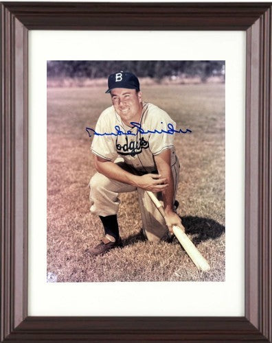 Duke Snider signed Los Angeles Dodgers MLB 8x10 Photo minor dings Framed-COA/HOF