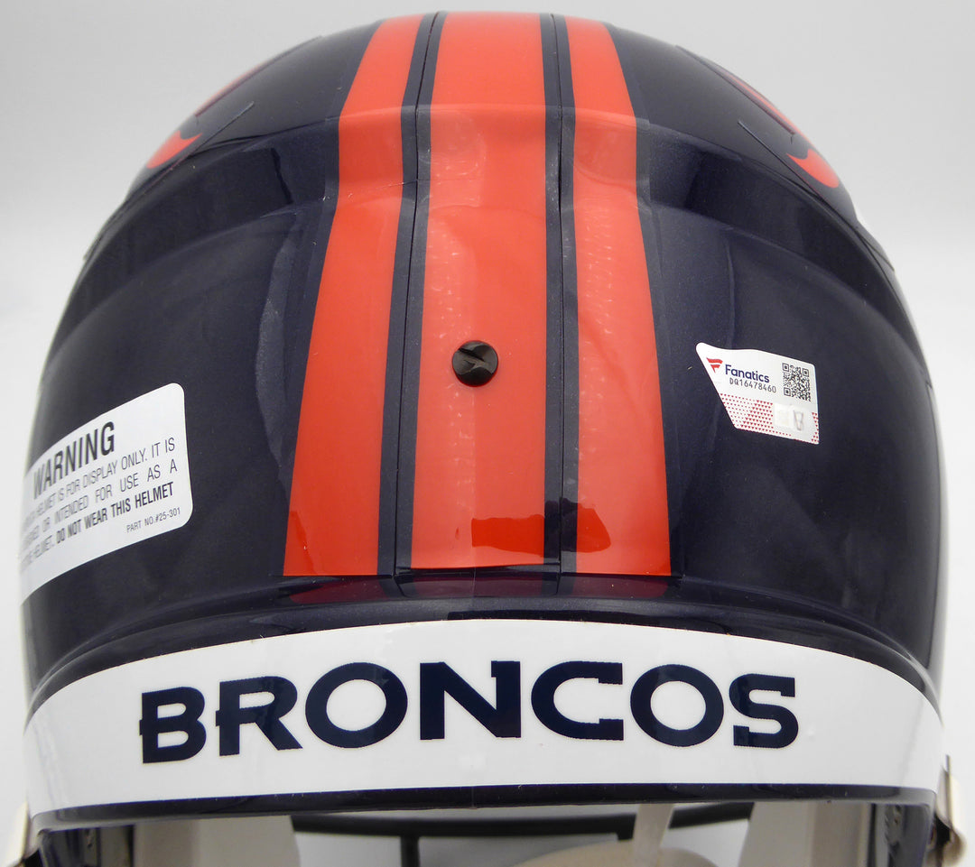 Russell Wilson Auto Signed Blue Full Size Replica Helmet Broncos Fanatics Holo
