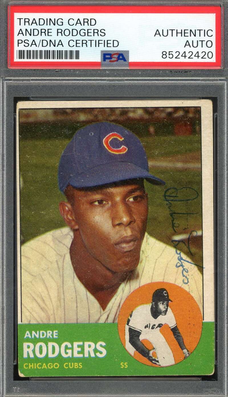 Andre Rodgers PSA DNA Signed 1963 Topps Autograph