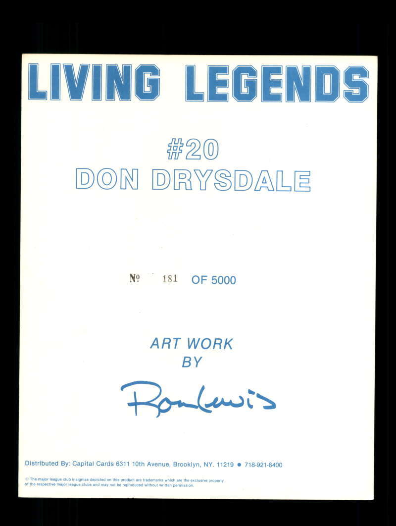 Don Drysdale PSA DNA Signed  8x10 Photo Autograph Dodgers