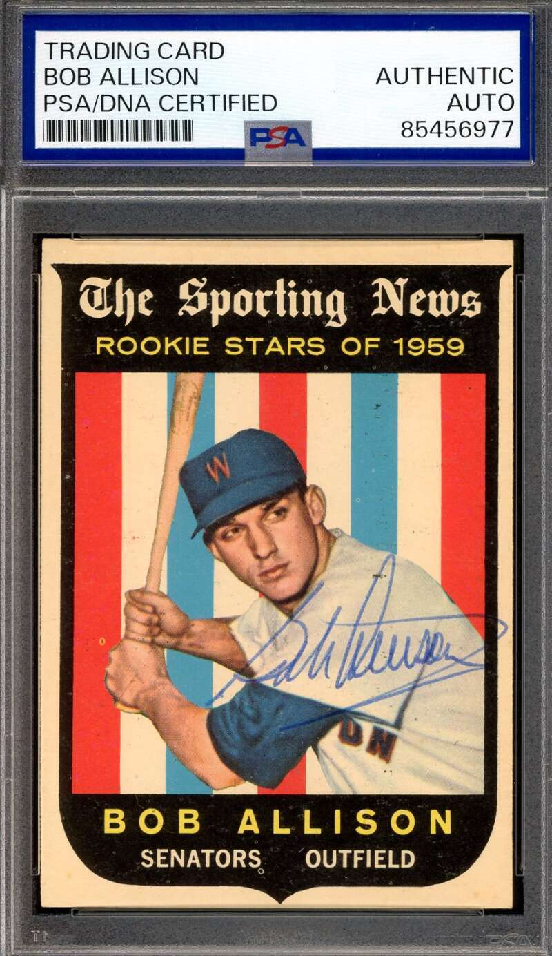 Bob Allison PSA DNA Vintage Signed 1959 Topps Rookie Autograph