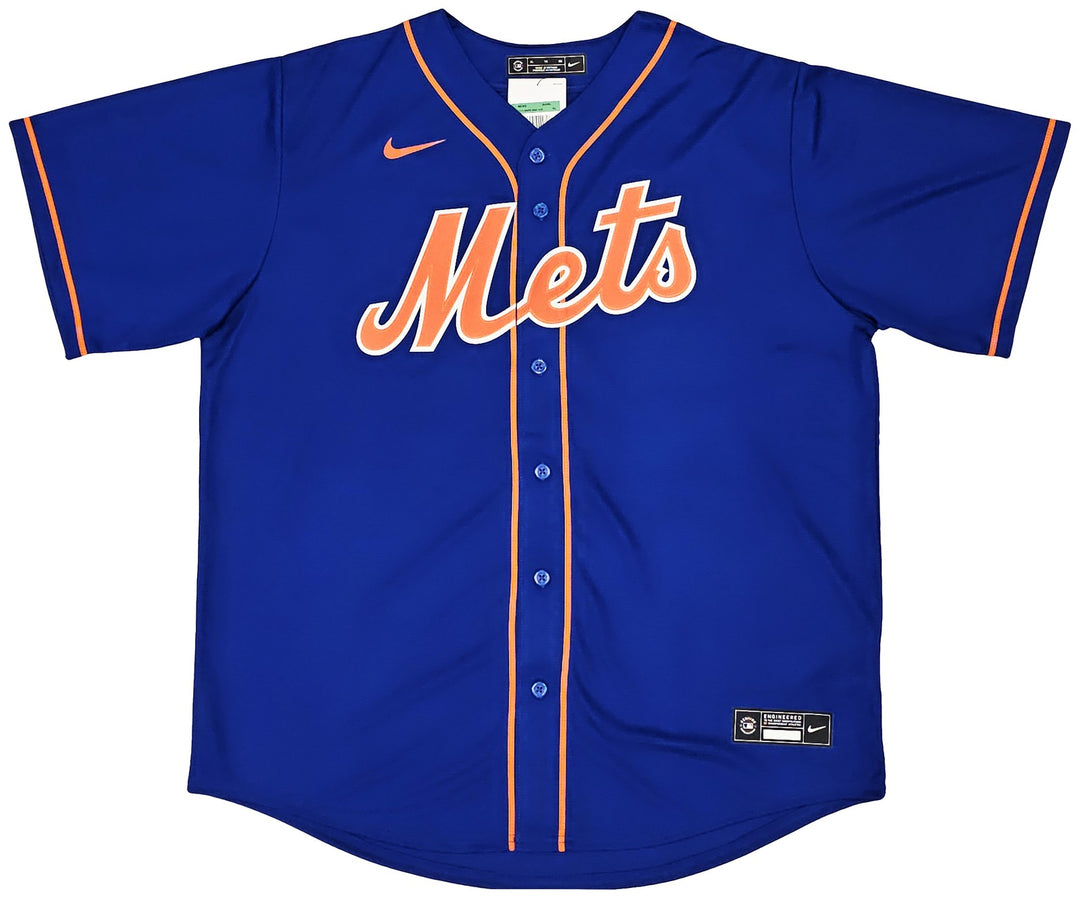 New York Mets Francisco Alvarez Signed Blue Nike Jersey Size XL Beckett Wit