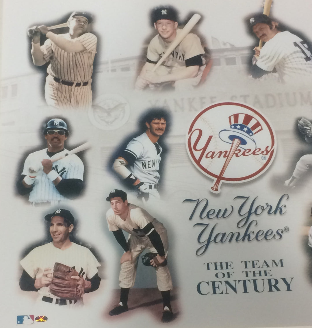 NY Yankees team Century 16x20 photo framed coin Babe Ruth Mickey Mantle LE /500