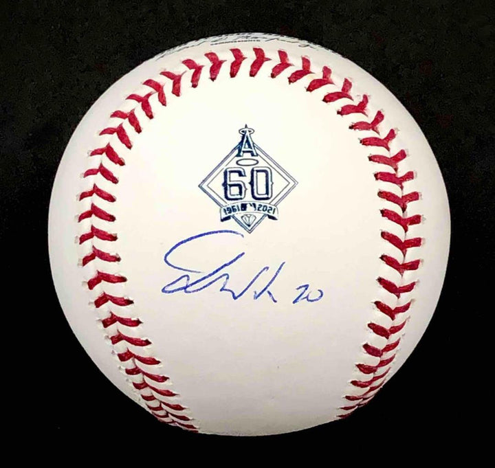 Jared Walsh autograph signed Angels 60th Baseball BAS Beckett Witness Hologram
