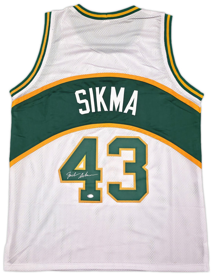 Seattle Supersonics Jack Sikma Autographed Signed White Jersey MCS Holo