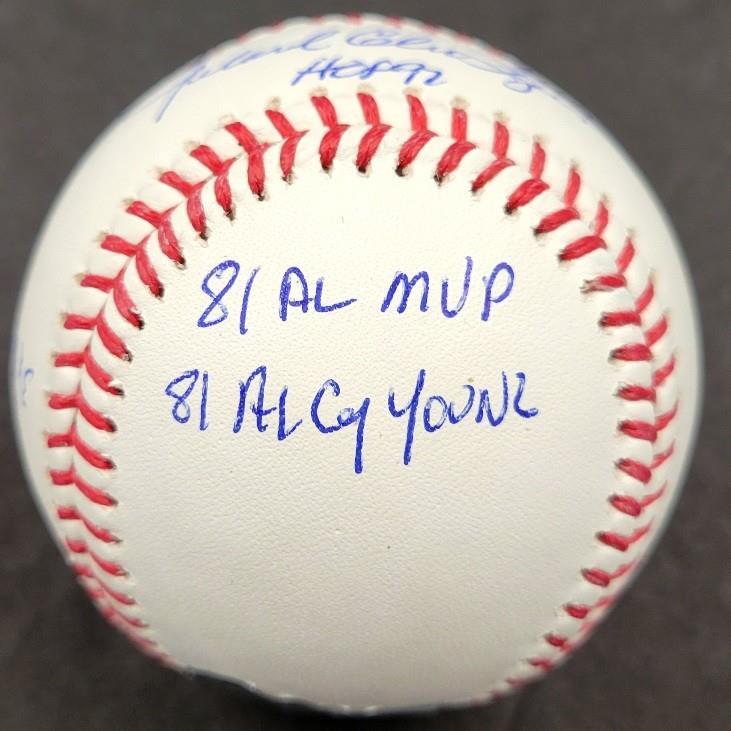 Rollie Fingers signed 9 Inscription Career Stats MLB Baseball ~ BAS Witness Holo