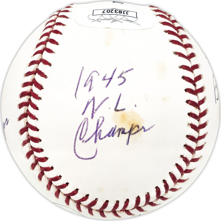 Andy Pafko Signed MLB Baseball Braves, Dodgers Statball 7 Stats JSA #JJ83207
