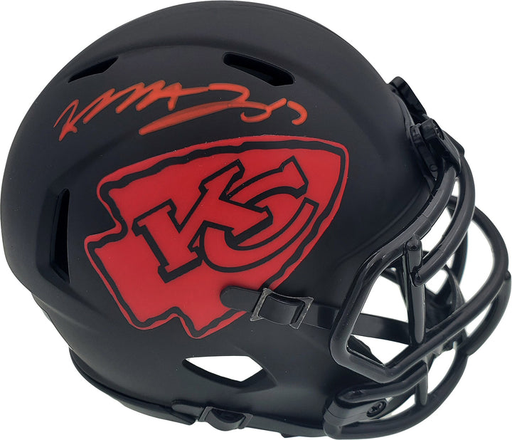 Mecole Hardman Signed Kansas City Chiefs Eclipse Black Speed Mini Helmet Beckett