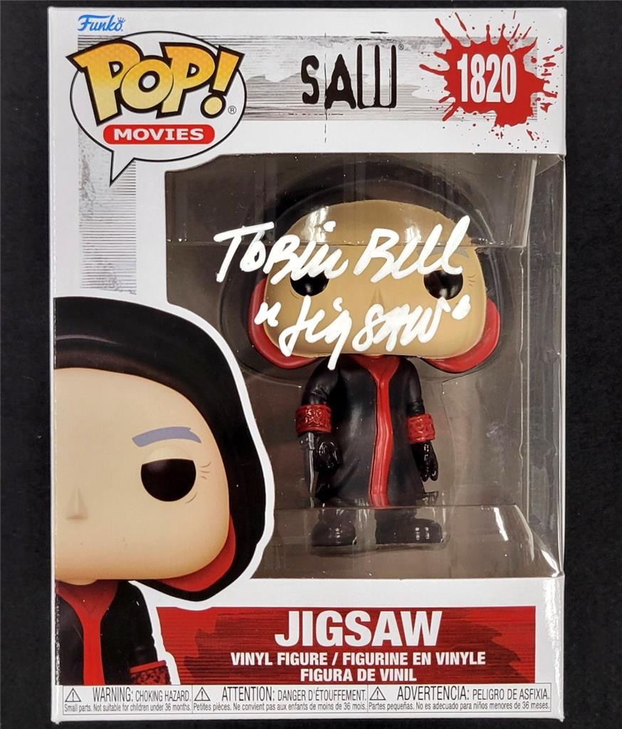 Tobin Bell signed "Jigsaw" Saw Funko Pop! 1820 autograph ~ Beckett BAS Witness
