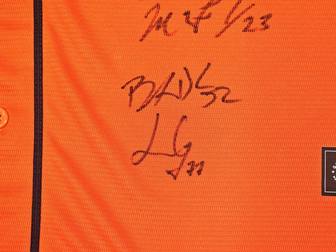 Astros 22 WS Champ Auto Orange Nike Jersey 14 Sig Jose Altuve Yordan Alvarez BAS