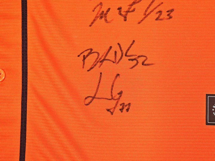 Astros 22 WS Champ Auto Orange Nike Jersey 14 Sig Jose Altuve Yordan Alvarez BAS
