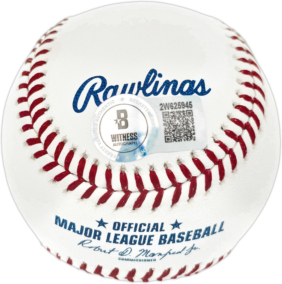 Adrian Beltre Signed Retirement Logo MLB Baseball Texas Rangers Beckett Wit