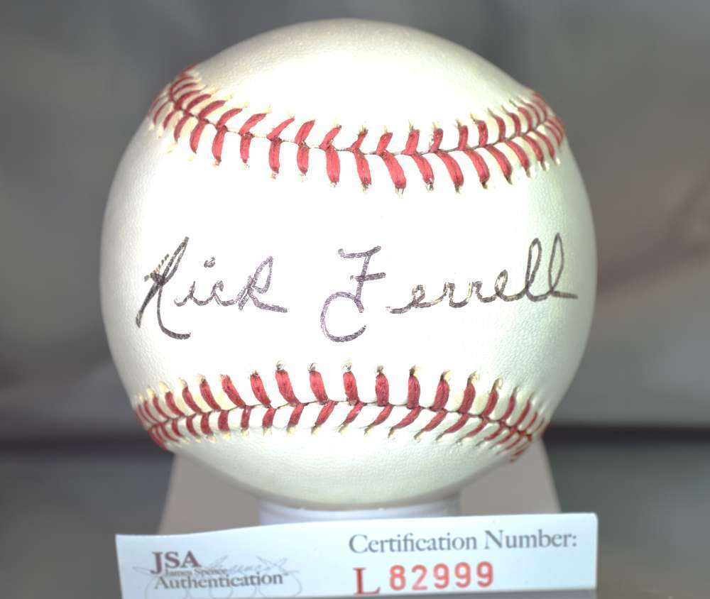 Rick Ferrell Signed Jsa American League Baseball  Authenticated Autograph