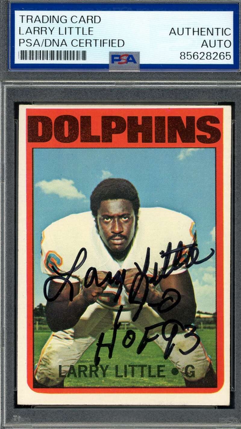 Larry Little PSA DNA Signed 1972 Topps Rookie Autograph