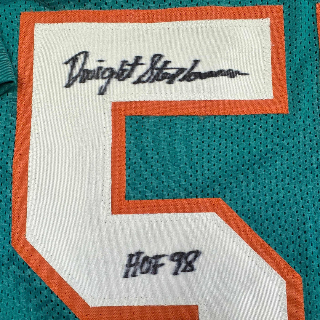 Autographed/Signed Dwight Stephenson HOF 98 Miami Teal Jersey JSA COA