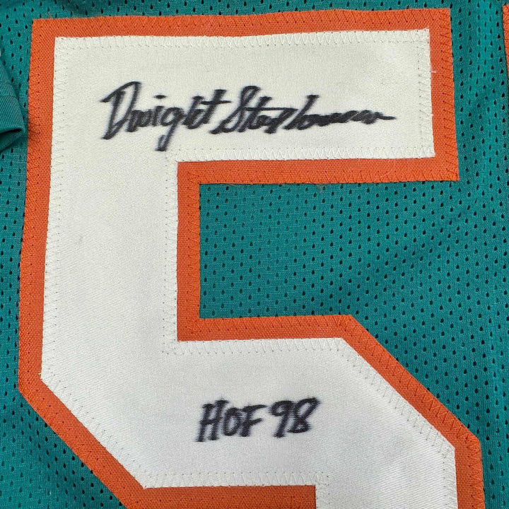 Autographed/Signed Dwight Stephenson HOF 98 Miami Teal Jersey JSA COA