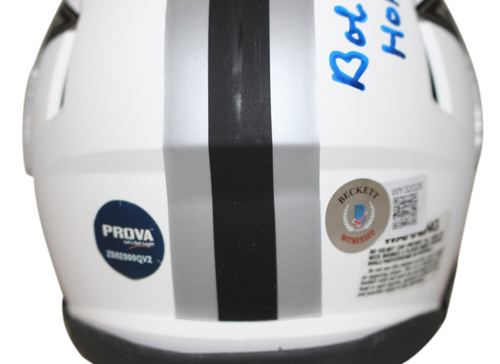 Bob Lilly Autographed Dallas Cowboys Lunar Mini Helmet w/insc BAS 40068