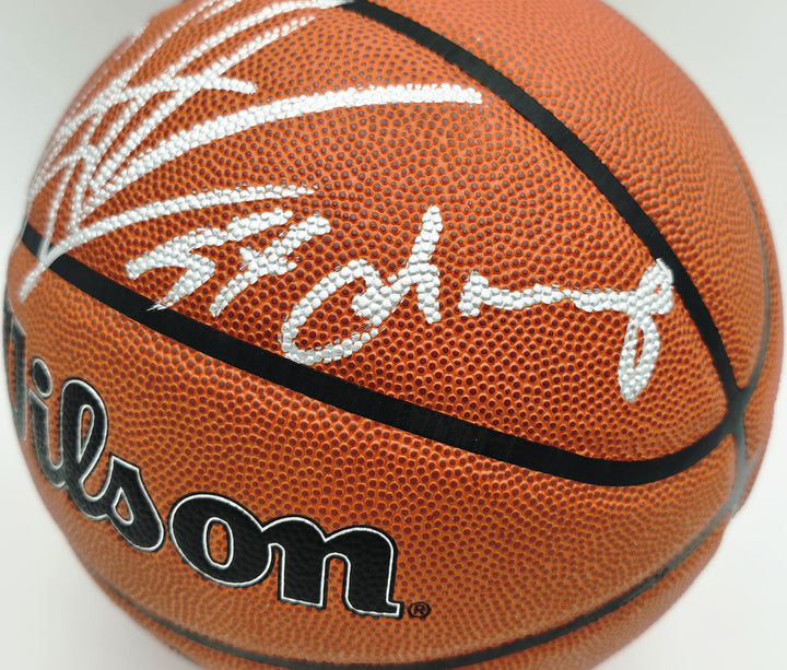 Dennis Rodman Auto Authentic Indoor/Outdoor Basketball Bulls "5X Champ" Beckett