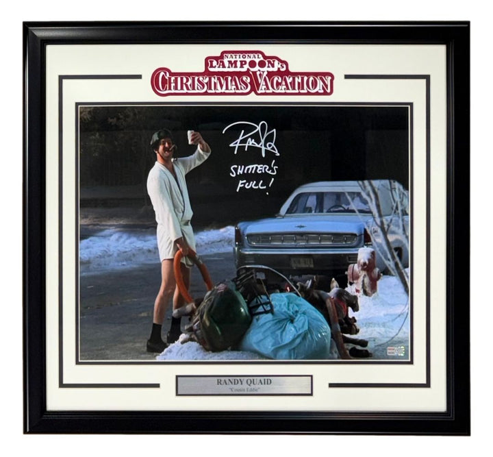Randy Quaid Signed Framed 16x20 Christmas Vacation Photo Shitters Full Tristar