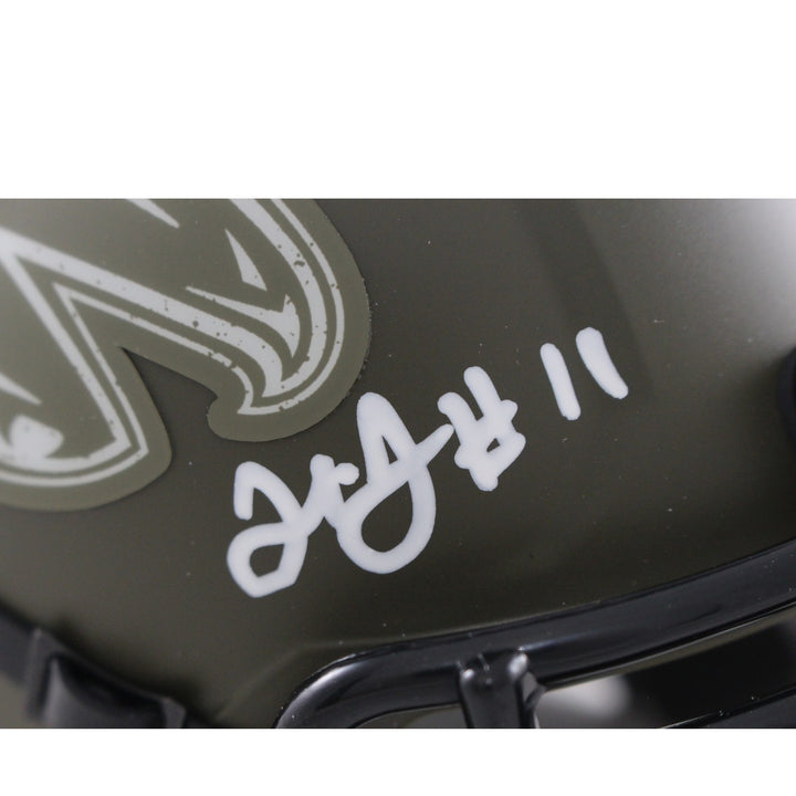 Julio Jones Autographed Atlanta Falcons 22 STS Mini Helmet Beckett Witness 56451