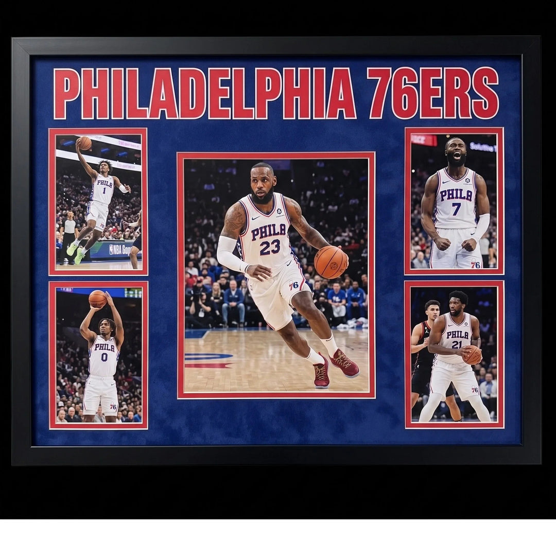 Philadelphia 76ers Basketball Photo Collage LeBron James