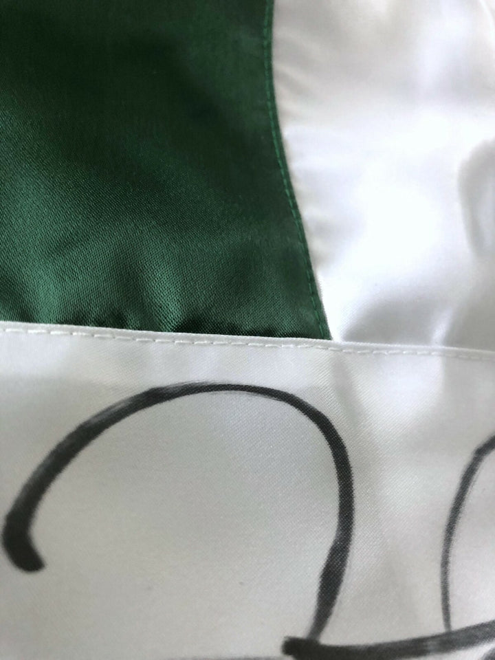 Floyd Mayweather Jr Signed vs. De La Hoya Boxing Trunks #D 38/50 BAS COA w/ Stat