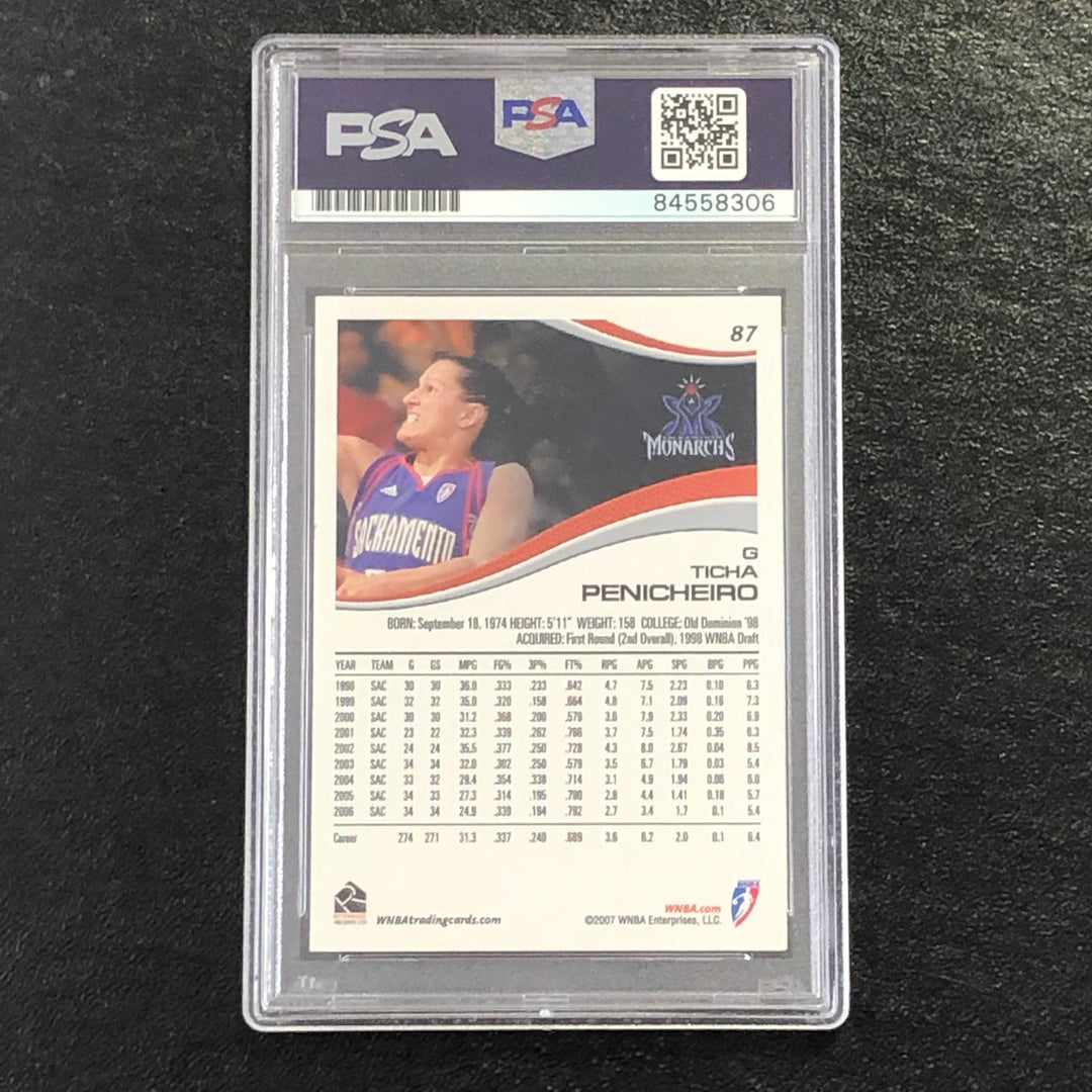 2007 Rittenhouse WNBA #87 Ticha Penicheiro Signed Card AUTO PSA/DNA Slabbed Mona