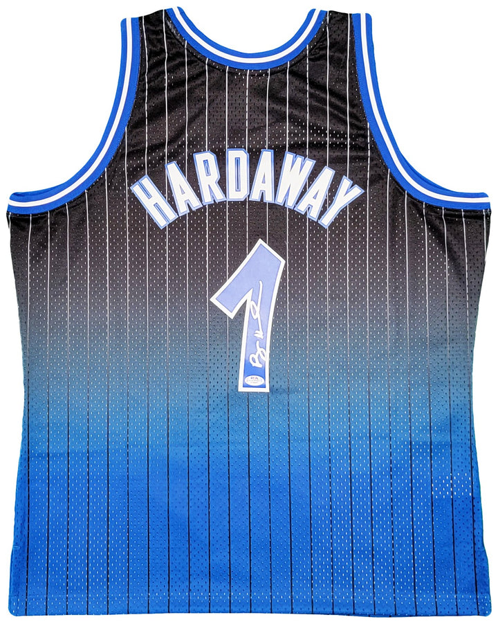 Magic Penny Hardaway Auto Black Blue M&N Fadeaway 94 HWC Swingman Jersey XL PSA