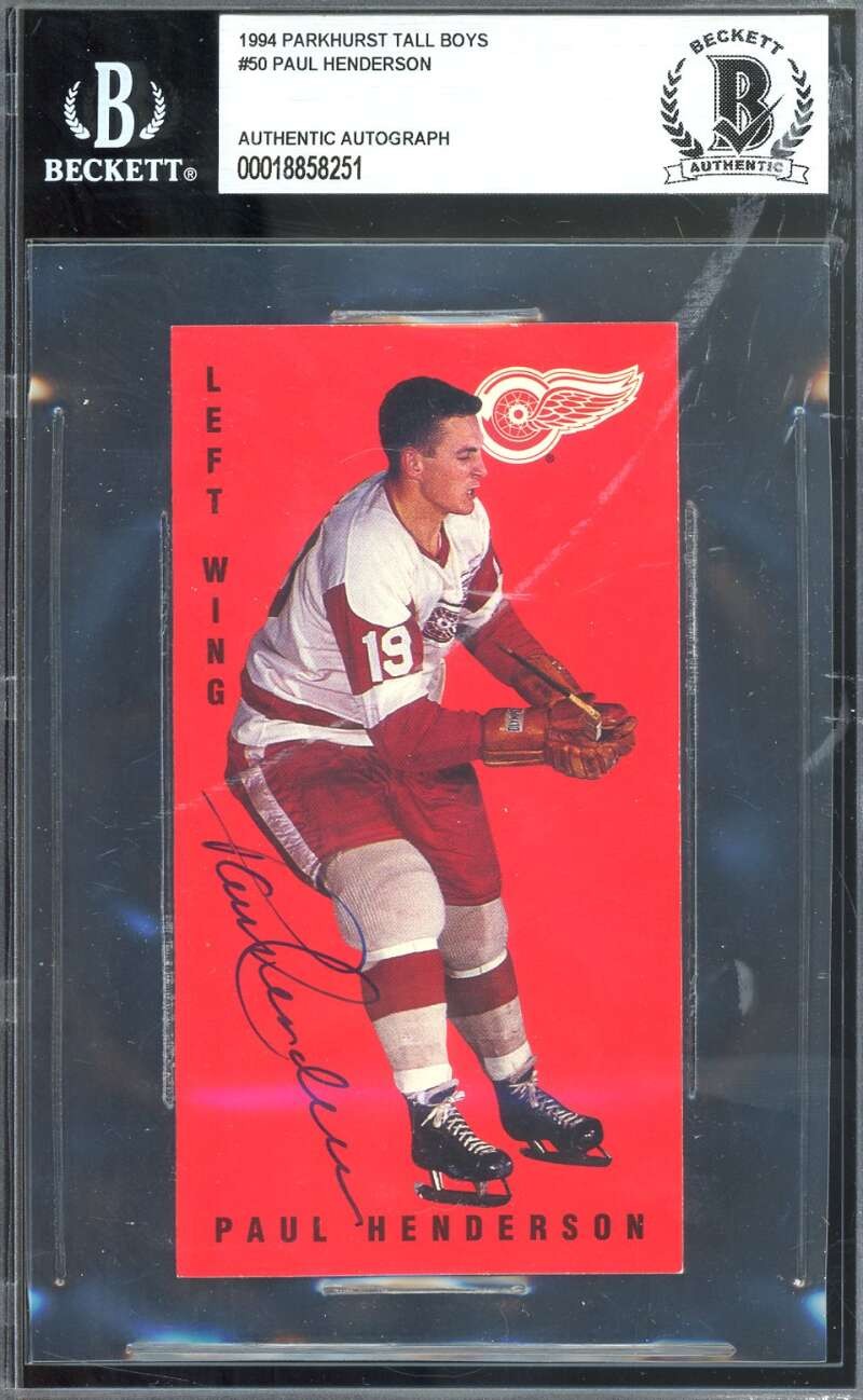 Paul Henderson Beckett BAS Autograph 1994 Parkhurst Tall Boys Signed