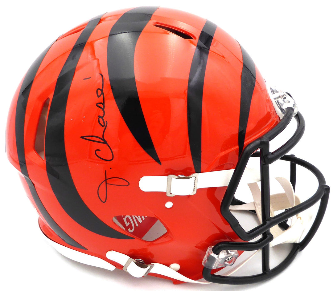 Ja'Marr Chase Signed Bengals Full Size Authentic Helmet Beckett Wit #3W056085