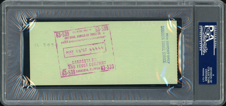 Heinie Manush Autographed Signed Check Detroit Tigers PSA/DNA