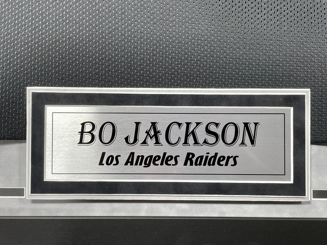 Bo Jackson Autographed Los Angeles Raiders Jersey Framed BAS Signed Vegas