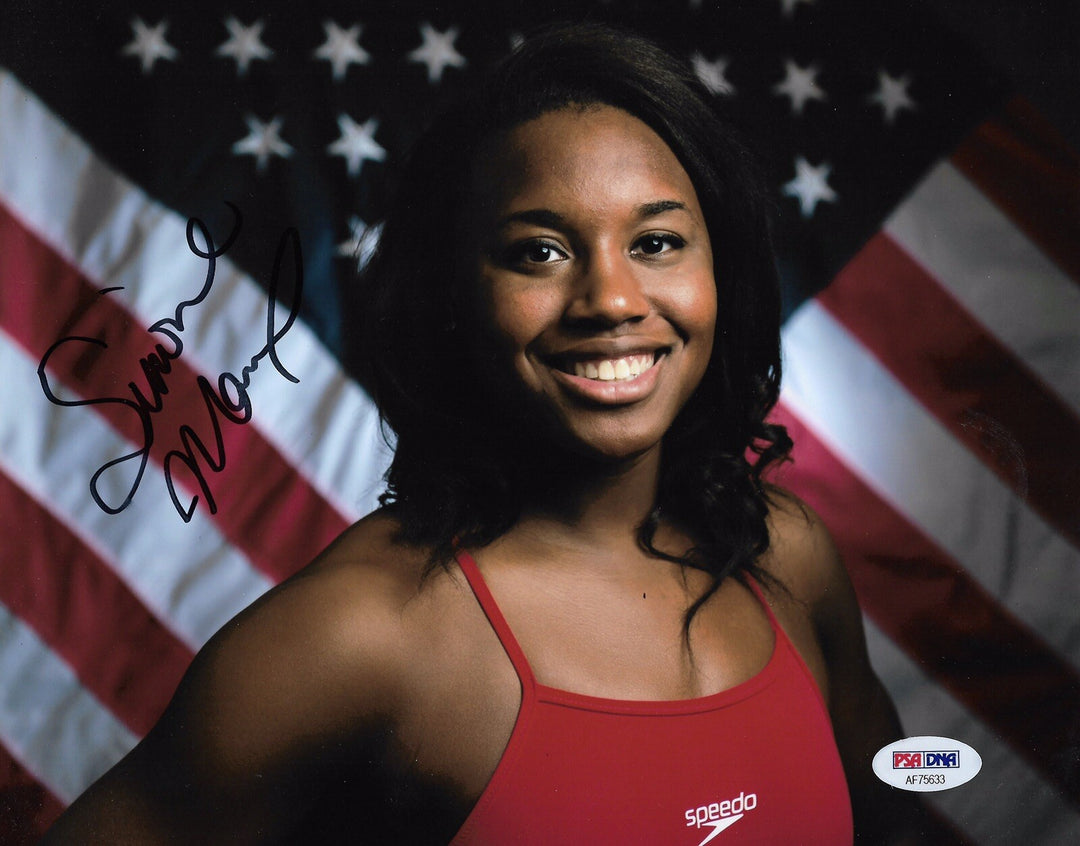 SIMONE MANUEL SIGNED AUTOGRAPHED 8X10 PHOTO USA SWIMMING OLYMPICS PSA/DNA A