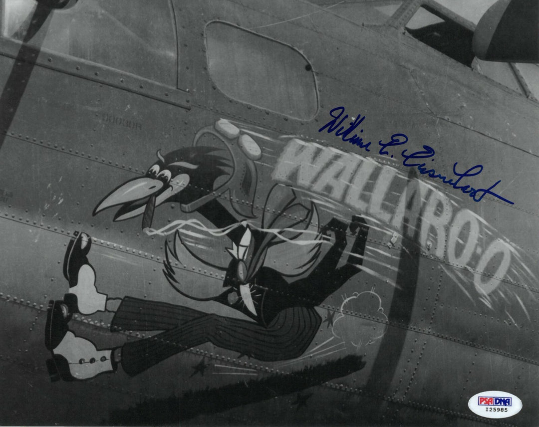 William E. Eisenhart signed WWII Black Sunday Bomb Pilot B-17 8x10 Photo - PSA