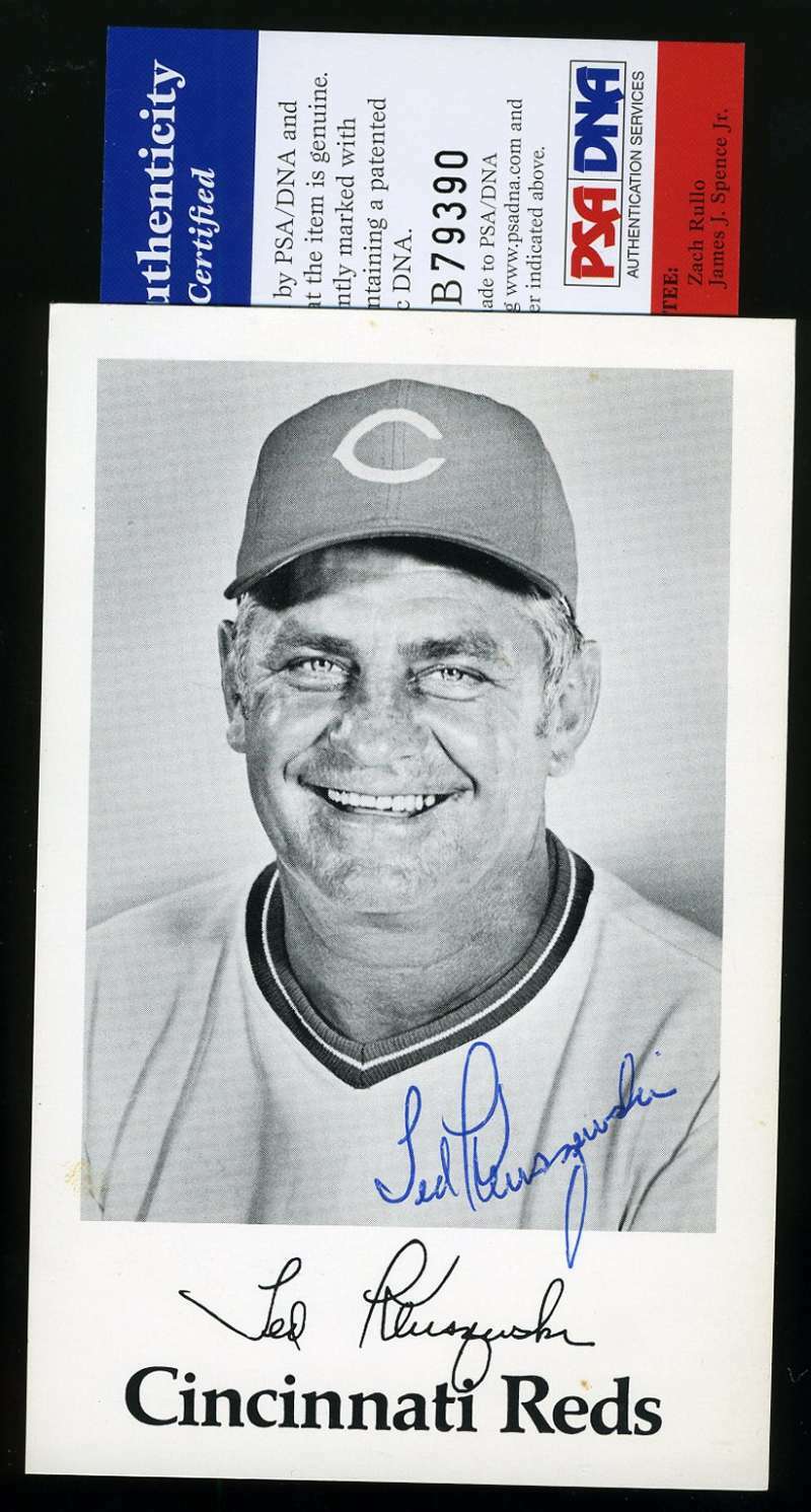Ted Kluszewski PSA DNA Coa Autograph Hand Signed Reds Team Issue Photo