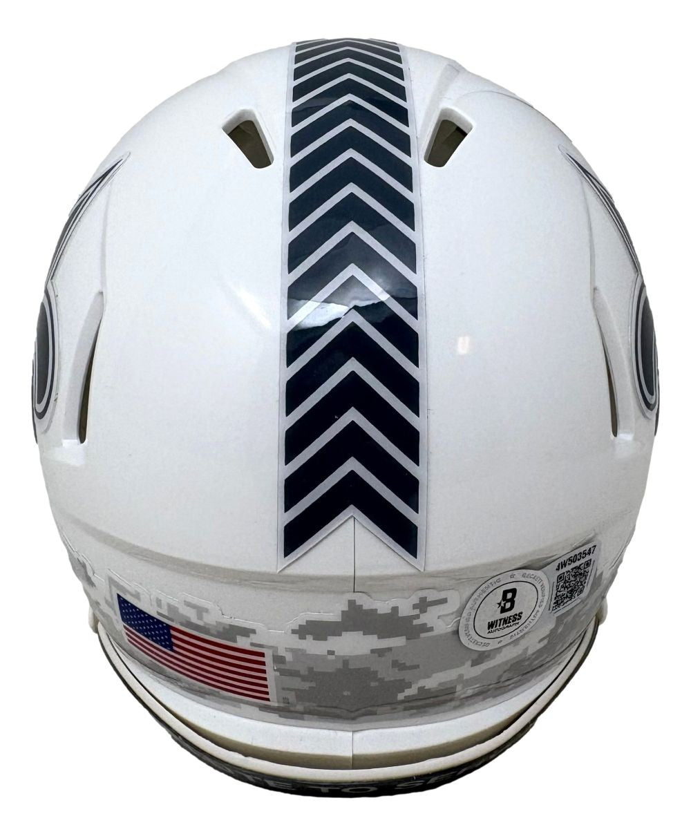 Drew Brees Signed Saints Salute To Service Mini Speed Helmet HOF 26 BAS
