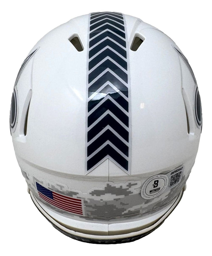 Drew Brees Signed Saints Salute To Service Mini Speed Helmet HOF 26 BAS