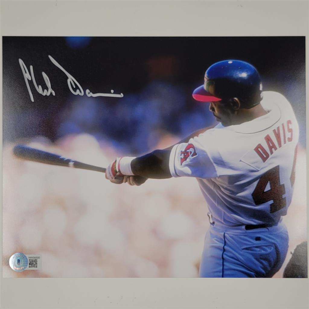 Chili Davis signed Angels 8x10 photo autograph ~ BAS Beckett Witness Holo