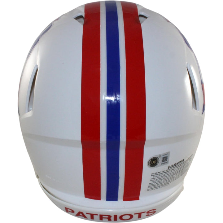 AJ Brown Signed New England Patriots 82-89 TB Authentic Helmet Beckett WIT 57975